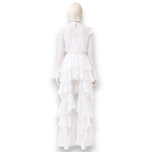 Alabaster Cascading Ruffle Set