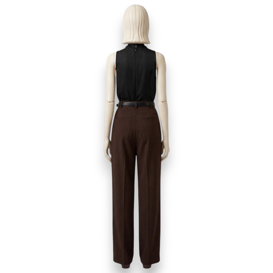Midnight Silk Cowl Neck Blouse