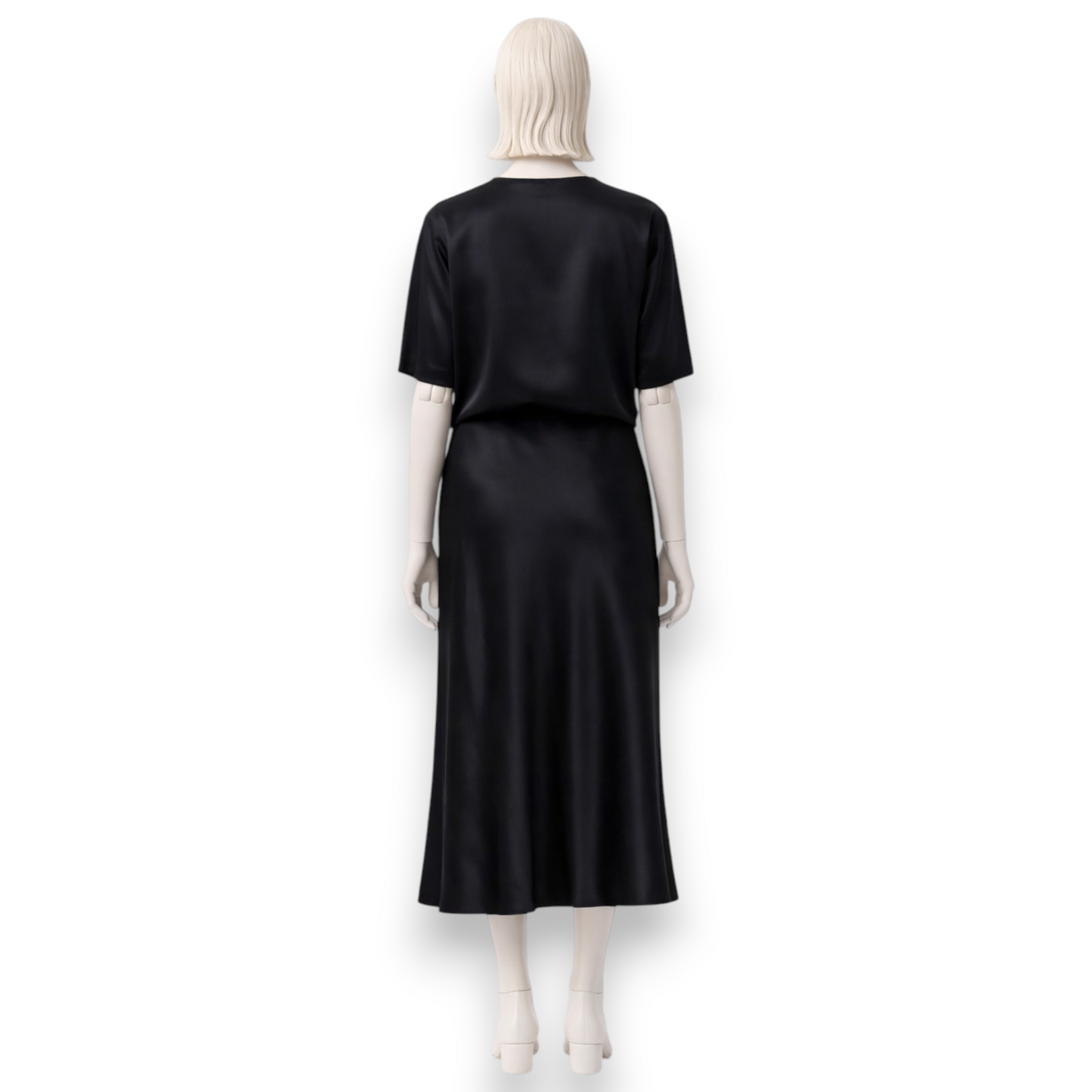 Midnight Silk Satin Midi Set