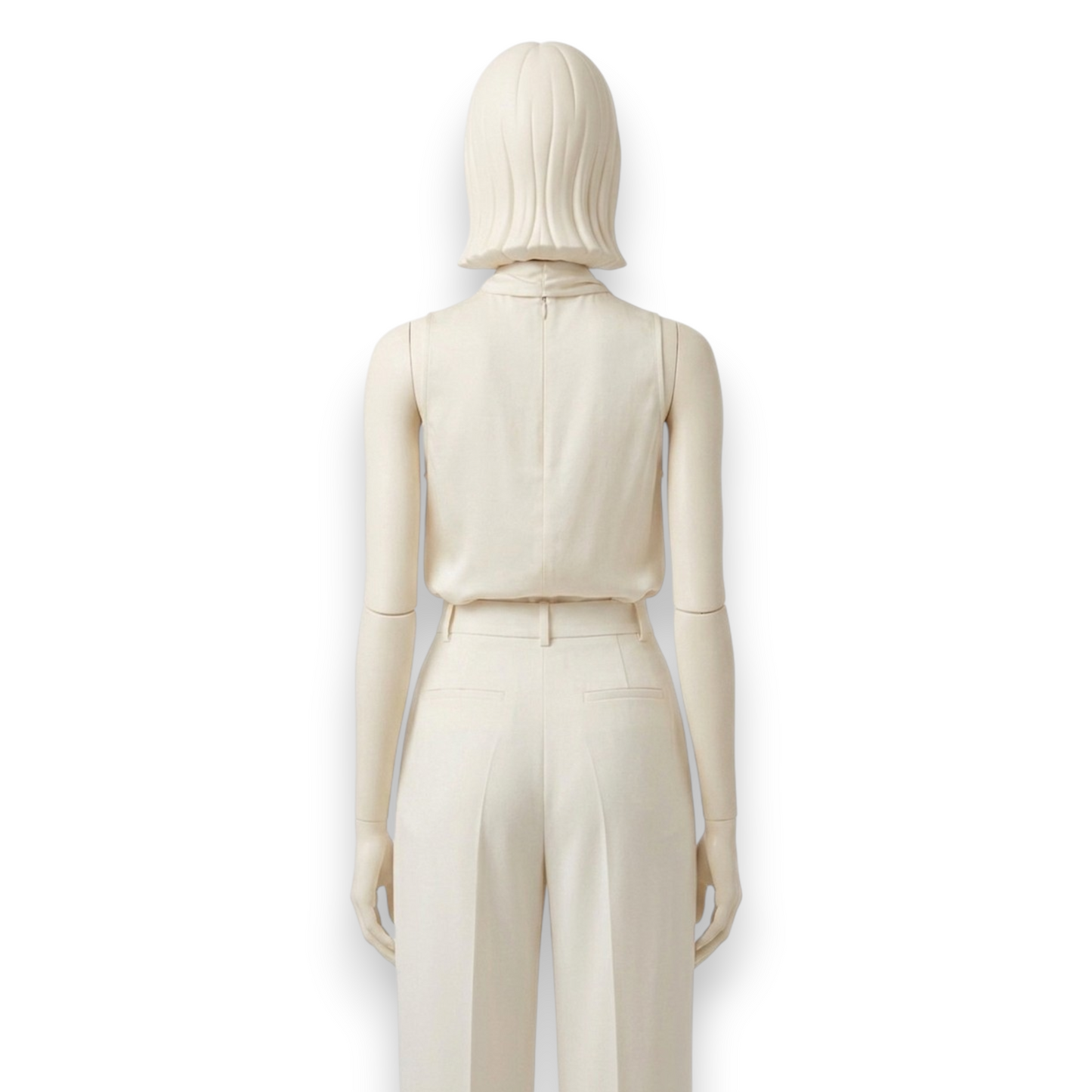 Ivory Silk Cowl Neck Blouse