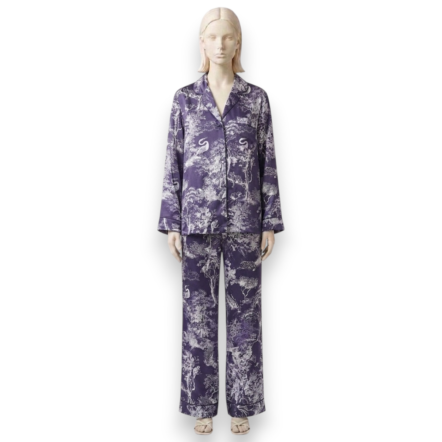 Amethyst Toile Silk Pyjama Set