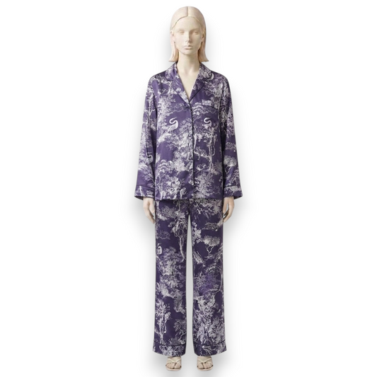 Amethyst Toile Silk Pyjama Set